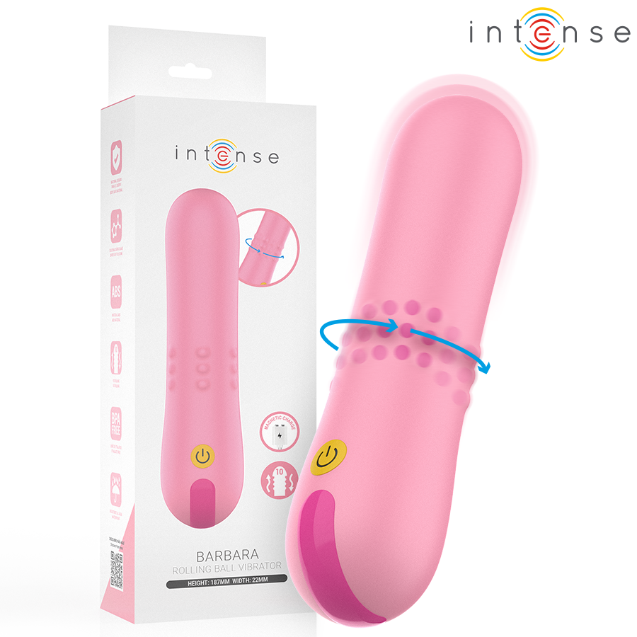 Vibromasseur Barbara Perles Rotatives 10 Modes Rechargeable - Intense