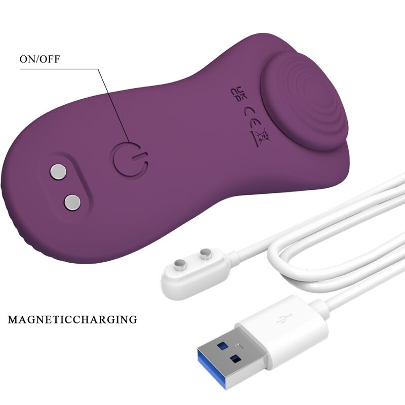 Vibromasseur Clitoris Mane Lay-On 10 Vibrations Connecté Télécommande - Pretty Love