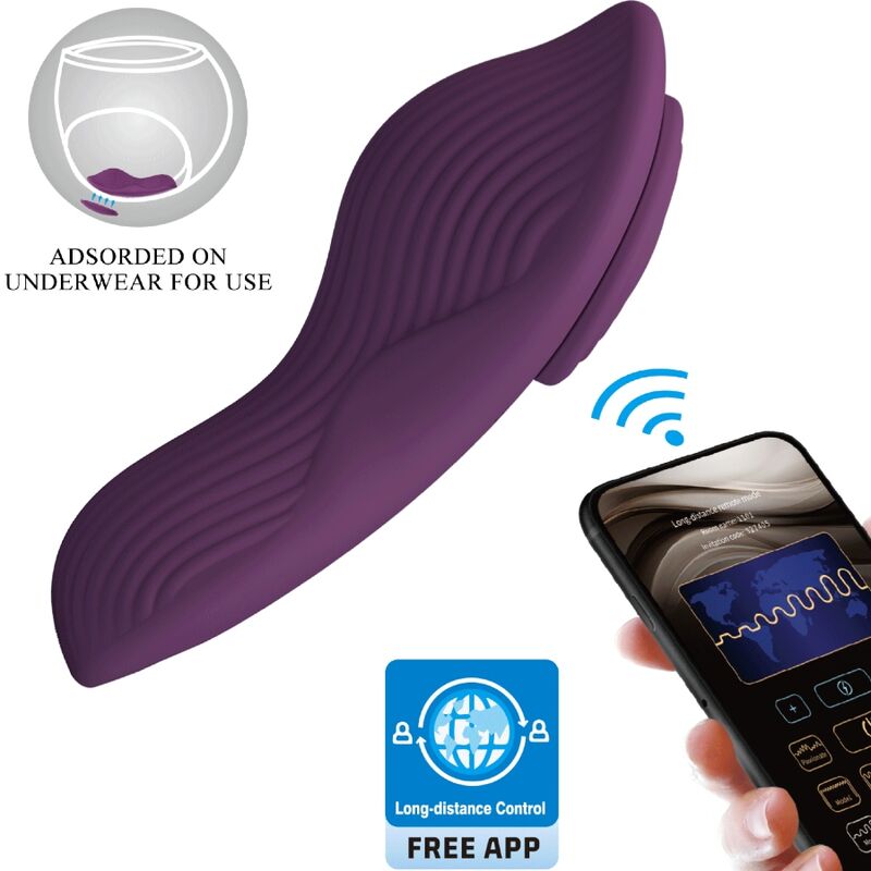Vibromasseur Clitoris Mane Lay-On 10 Vibrations Connecté Télécommande - Pretty Love