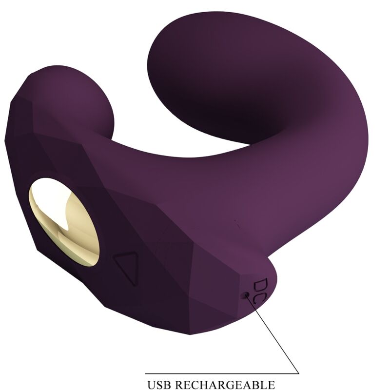 Vibromasseur Couple Connecté Billy Forme C 12 Modes Rechargeable - Pretty Love