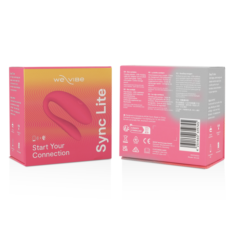 Vibromasseur Couple Connecté Sync Lite Forme en C 10 Modes - We-Vibe