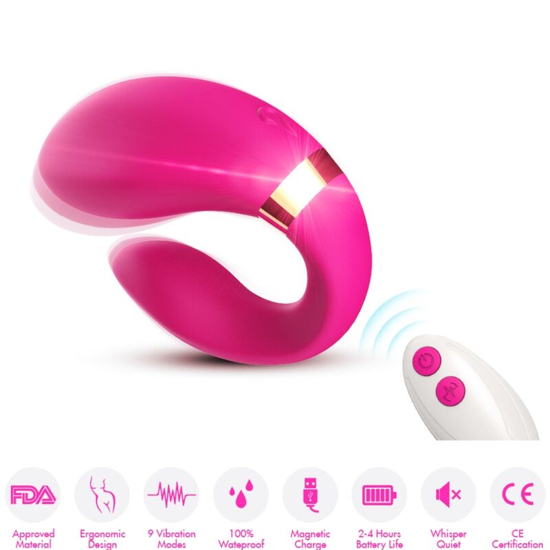 Vibromasseur Couple Croissant Télécommandé - 2x9 Modes - Armony