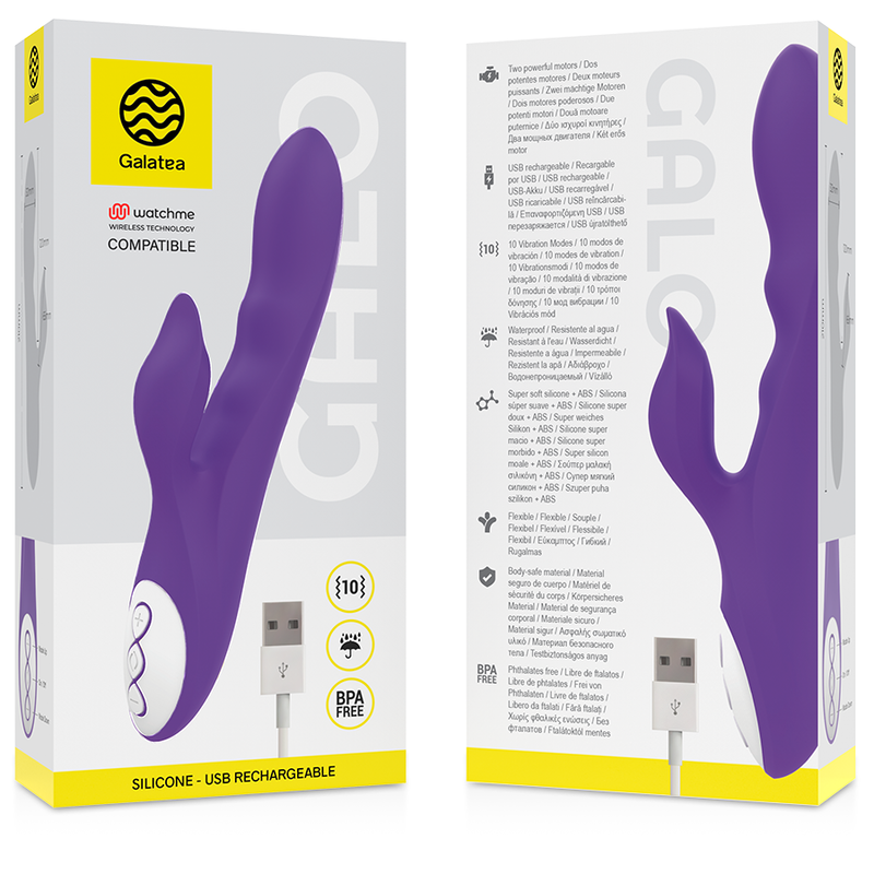 Vibromasseur Couple Galo Connecté WatchMe Sans Fil Lilas - Galatea