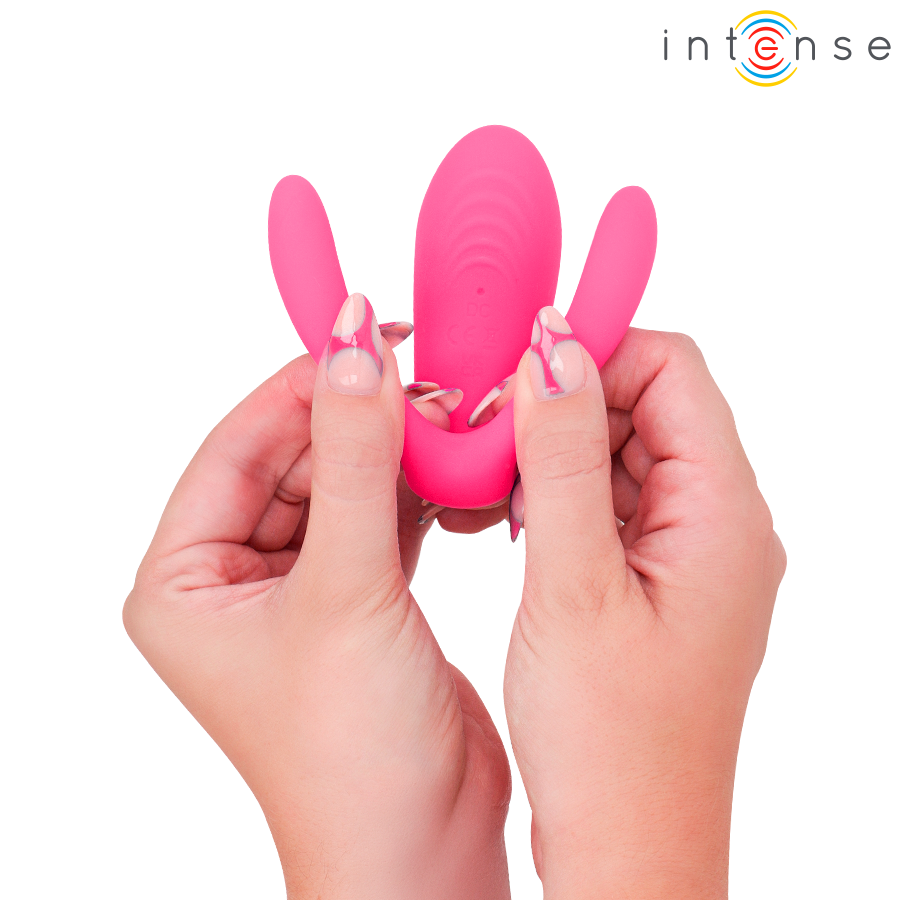 Vibromasseur Couple Julia Double Moteur 10 Modes Télécommande - Intense