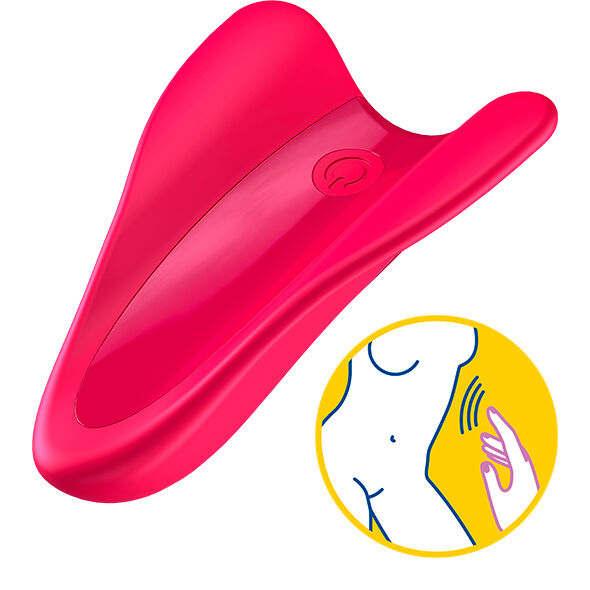 Vibromasseur de Doigt High Fly Double Moteur IPX7 Fuchsia - Satisfyer