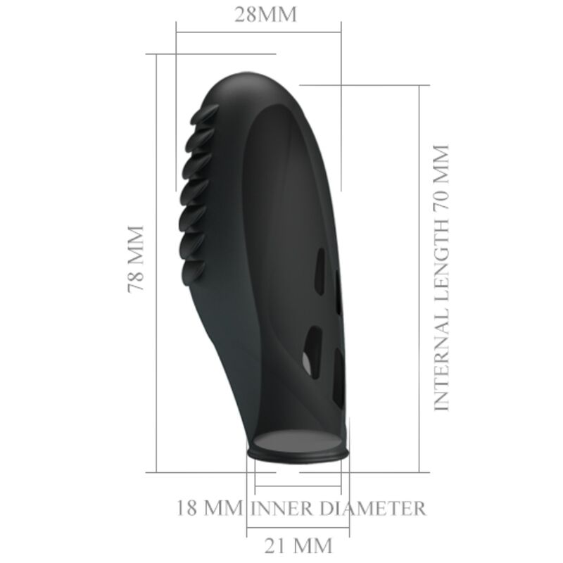 Vibromasseur Doigt Gilo Silicone Sangles Extensibles - Pretty Love