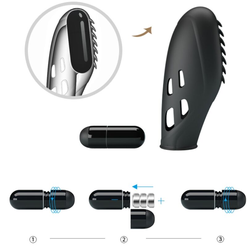 Vibromasseur Doigt Gilo Silicone Sangles Extensibles - Pretty Love