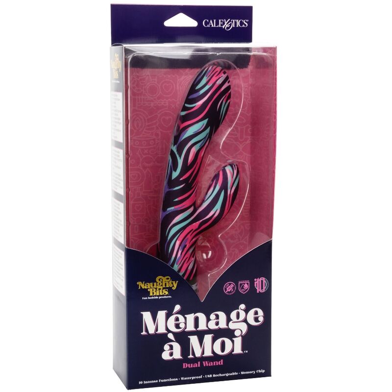 Vibromasseur Double Baguette Ménage à Moi 10 Modes Rechargeable - CalExotics