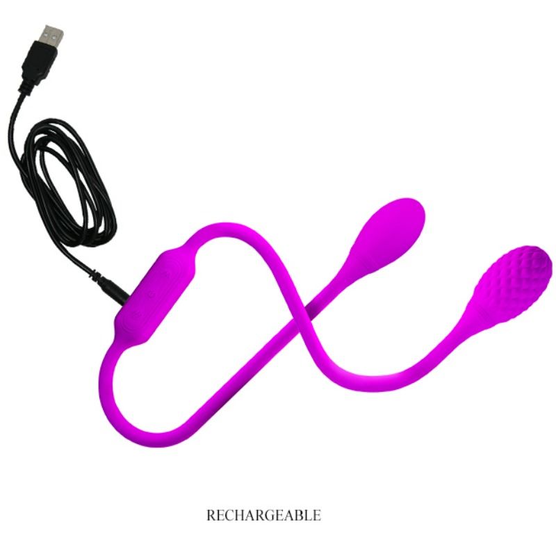 Vibromasseur Double Flexible Whip 2 Dream Lovers 12 Modes Rechargeable - Pretty Love