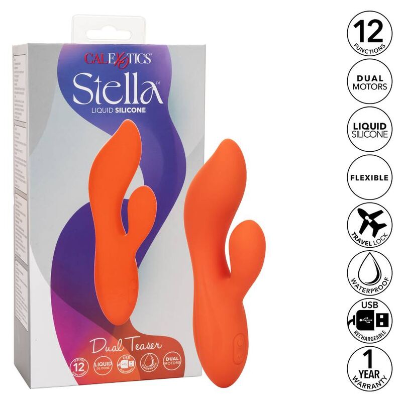 Vibromasseur Double Stimulation Stella Dual Teaser Rechargeable - CalExotics