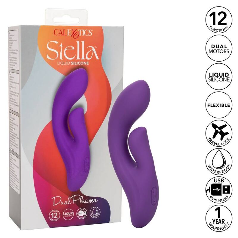 Vibromasseur Double Stimulation Stella Dual Teaser Rechargeable - CalExotics