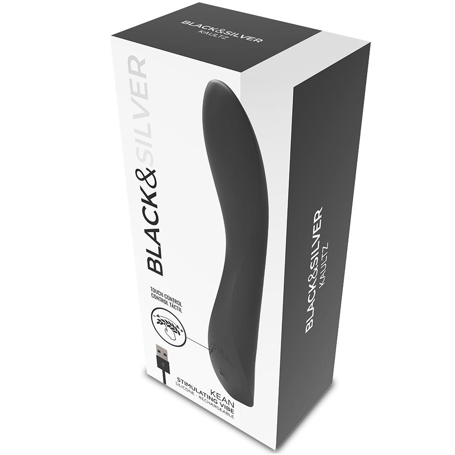 Vibromasseur Kean Commande Tactile Touch Control 10 Modes IPX6 - Black&Silver