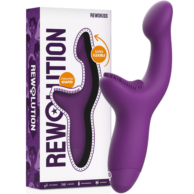 Vibromasseur Point A Rewokiss Double Moteur Flexible 10 Modes - Rewolution