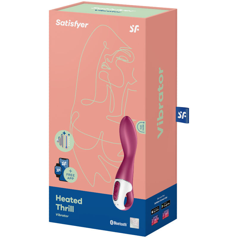 Vibromasseur Point G Chauffant Heated Thrill Connecté 12 Modes IPX7 - Satisfyer