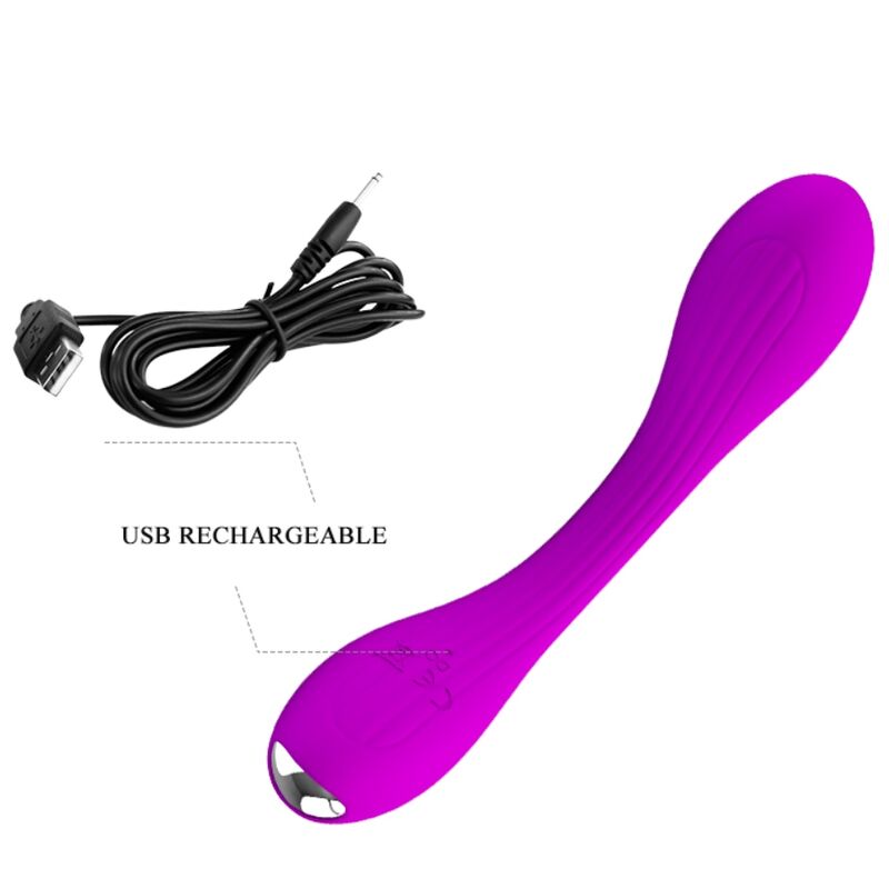 Vibromasseur Point G Clitoris Yedda Forme C Flexible 12 Modes - Pretty Love