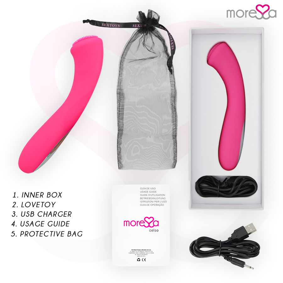 Vibromasseur Polyvalent Celso Tête Flexible 30 Modes Rechargeable - Moressa