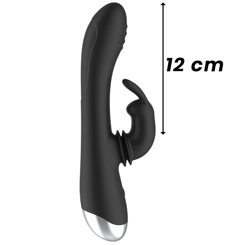 Vibromasseur Rabbit Adam Double Moteur 10 Modes IPX7 Rechargeable - Black&Silver