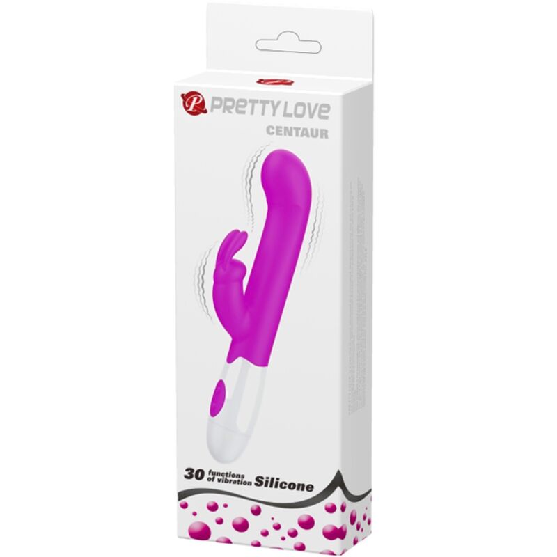 Vibromasseur Rabbit Centaure 30 Modes de Vibration Silicone - Pretty Love