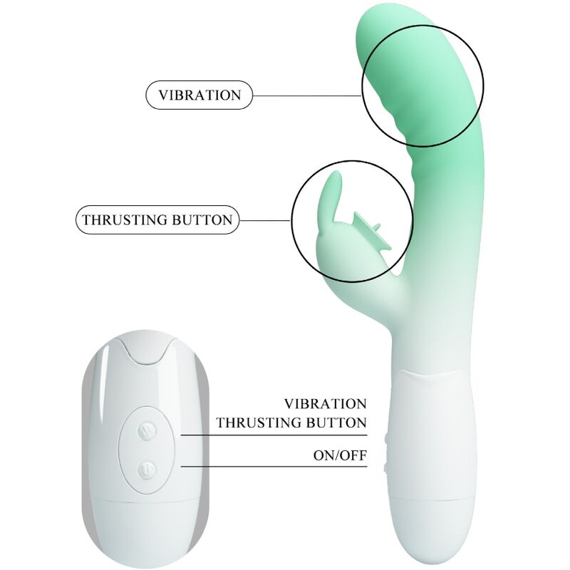 Vibromasseur Rabbit Cerberus 30 Vibrations Stimulation Clitoridienne - Pretty Love