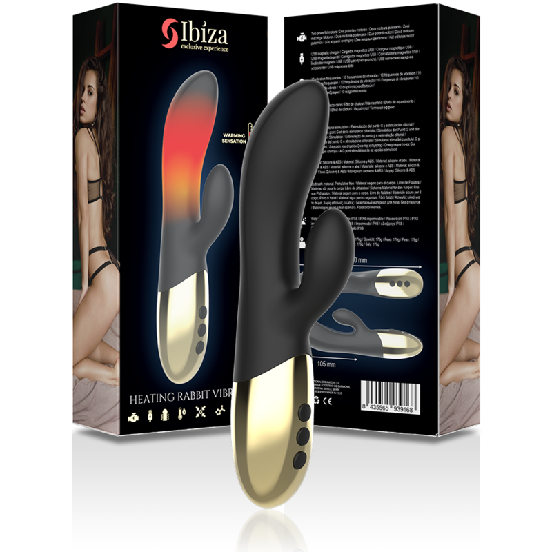 Vibromasseur Rabbit Chauffant 10 Vibrations Double Moteur Rechargeable - Ibiza Technology