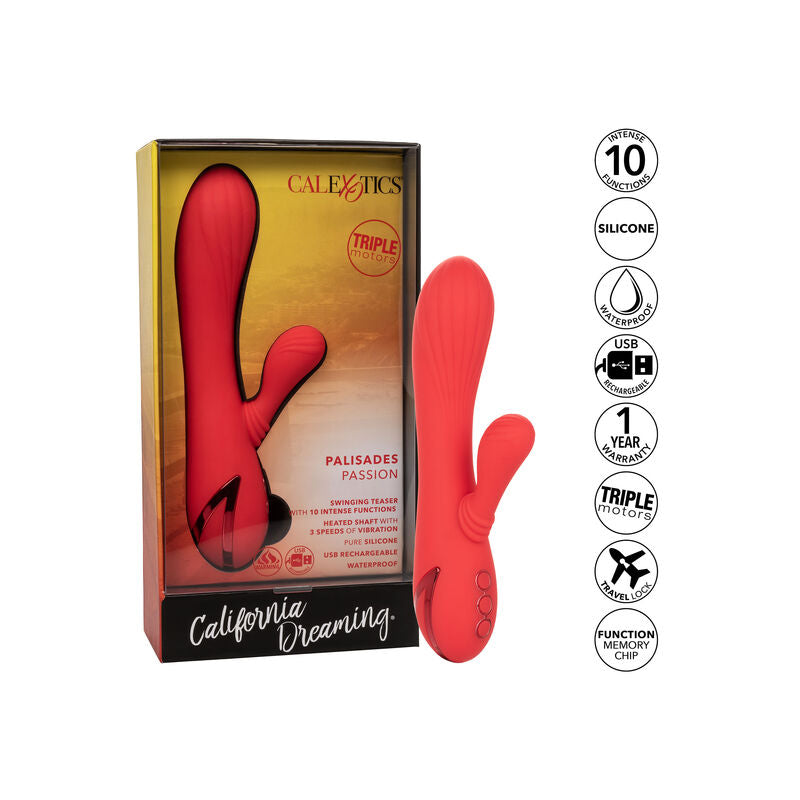 Vibromasseur Rabbit Chauffant Palisades Passion Teaser Oscillant - CalExotics