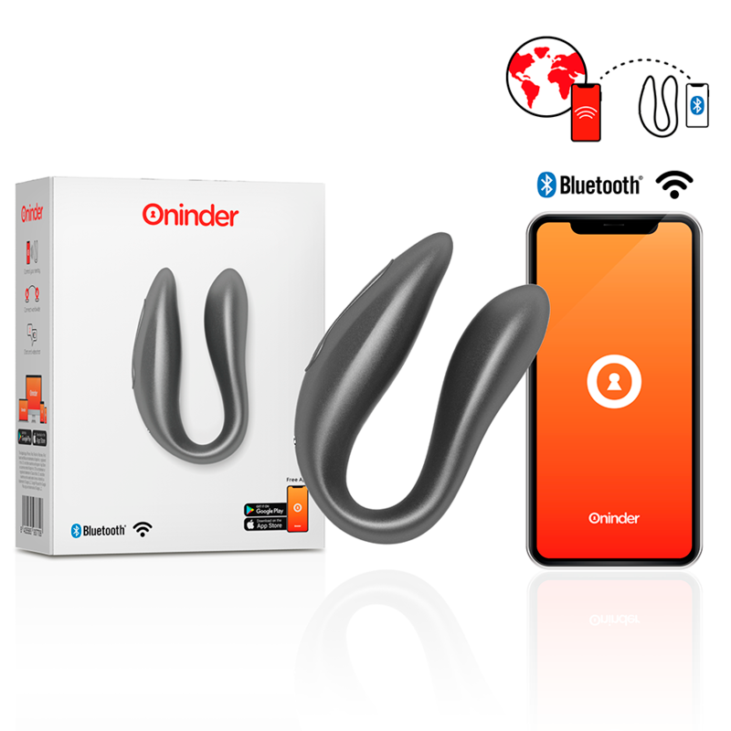 Vibromasseur Rabbit Connecté Lisboa Point G & Clitoris App Gratuite - Oninder