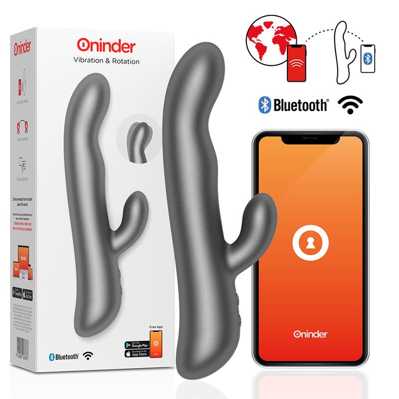Vibromasseur Rabbit Connecté Oslo Vibration et Rotation App Gratuite - Oninder