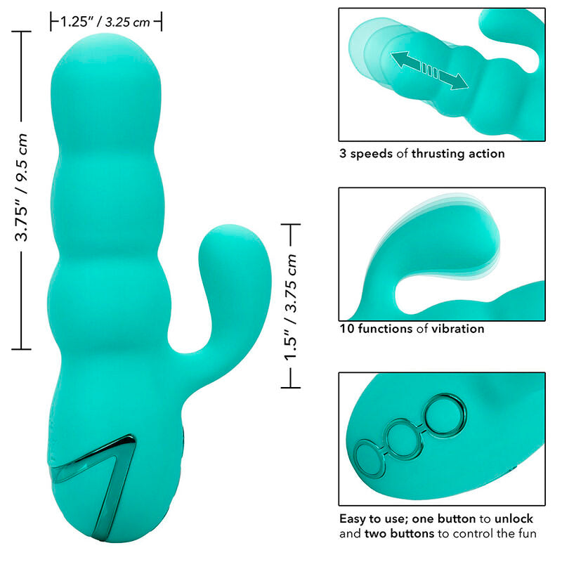 Vibromasseur Rabbit Del Mar Diva Poussée 10 Modes Rechargeable - CalExotics