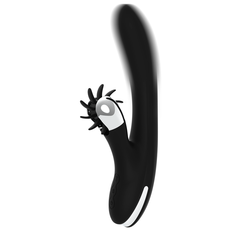 Vibromasseur Rabbit Johnny 7 Modes Silicone Rechargeable USB - Black&Silver