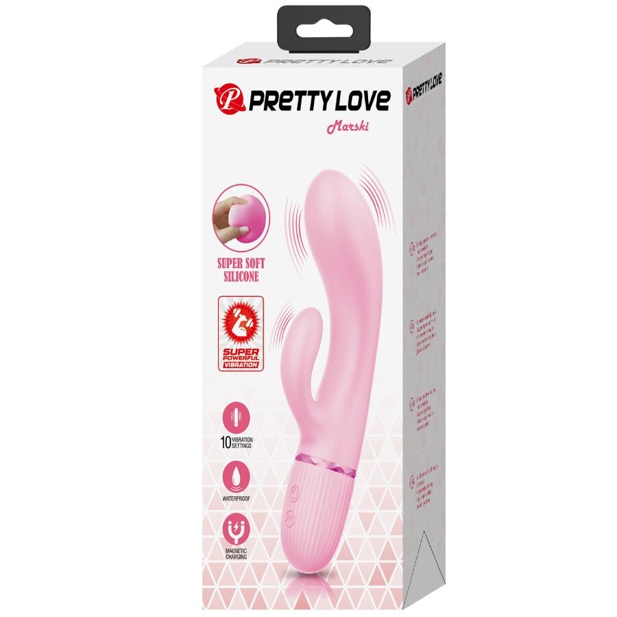 Vibromasseur Rabbit Marski Point G Silicone 10 Modes Rechargeable - Pretty Love