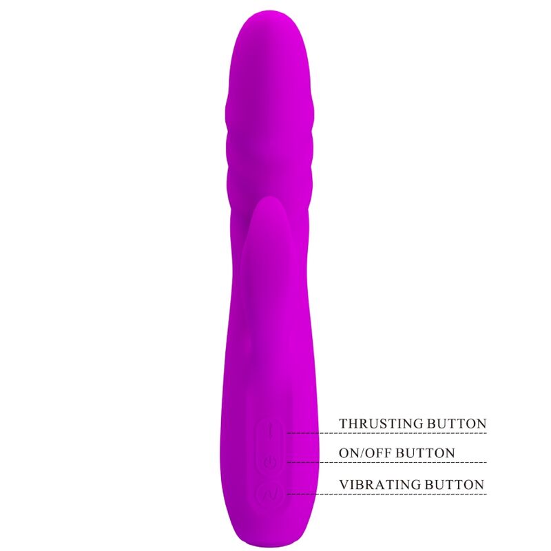 Vibromasseur Rabbit Melanie Rotation Poussée 12 Vibrations Rechargeable - Pretty Love