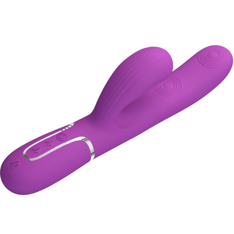 Vibromasseur Rabbit Multifonction Perlita 3 en 1 Étanche USB - Pretty Love