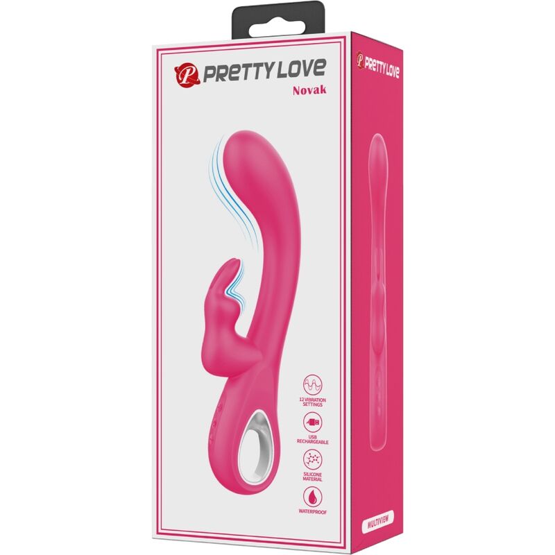 Vibromasseur Rabbit Novak 12 Vibrations Rechargeable USB - Pretty Love