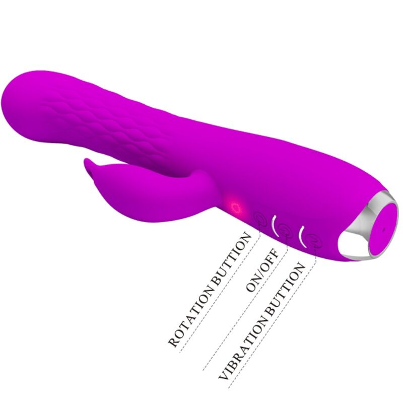 Vibromasseur Rabbit Rotatif Molly 12 Vibrations 3 Rotations - Pretty Love