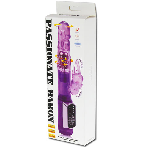 Vibromasseur Rabbit Rotatif Passion Baron Boules Métal 4+4 Fonctions - Baile