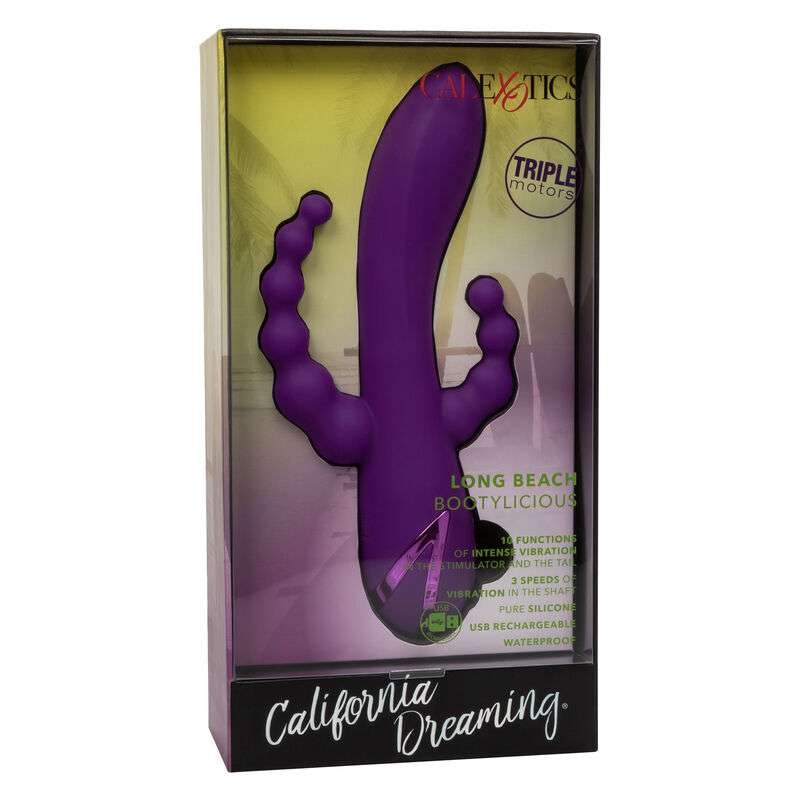 Vibromasseur Rabbit Triple Stimulation Long Beach Bootylicious Étanche - CalExotics