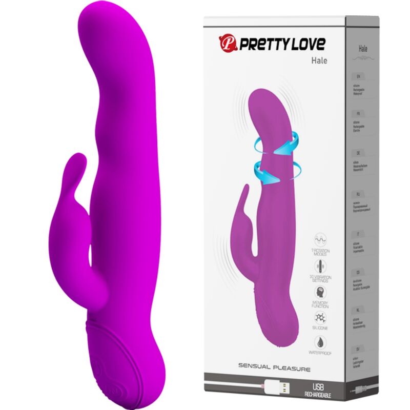 Vibromasseur Rotatif Hale 7 Rotations 30 Vibrations Submersible - Pretty Love