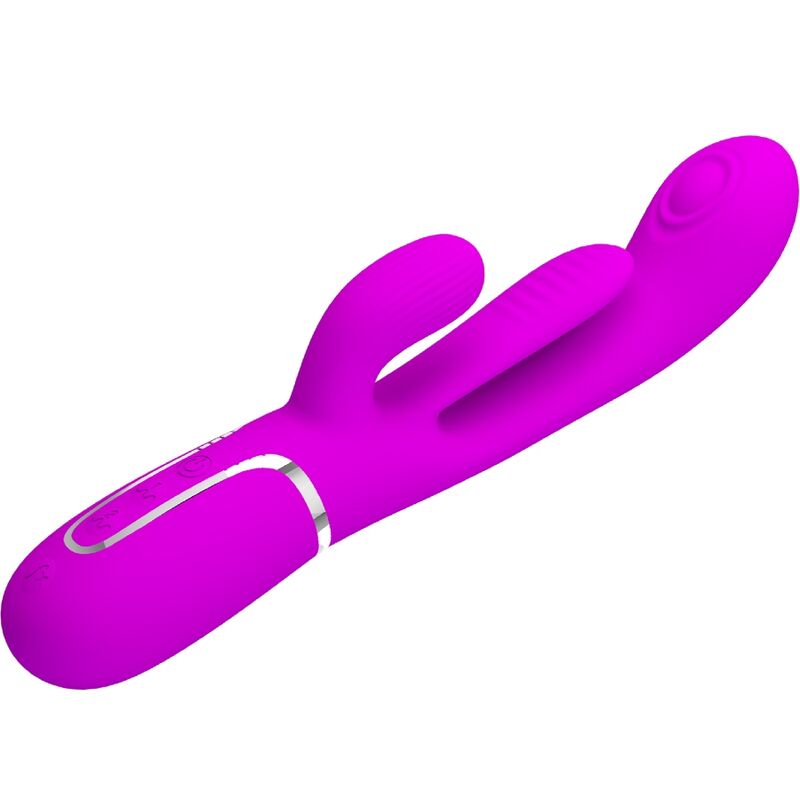 Vibromasseur Triple Rabbit Shania Langue Stimulante - Silicone - Pretty Love