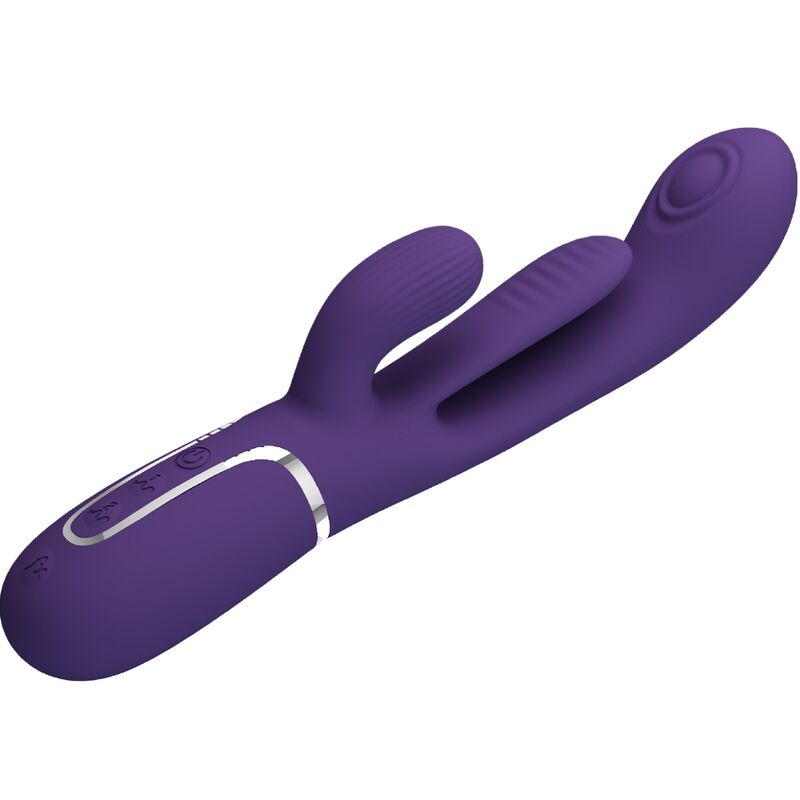 Vibromasseur Triple Rabbit Shania Langue Stimulante - Silicone - Pretty Love