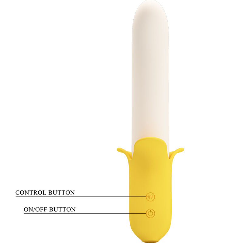 Vibromasseur Va-et-Vient Banana Geek 7 Vibrations 3 Modes Poussée Rechargeable - Pretty Love