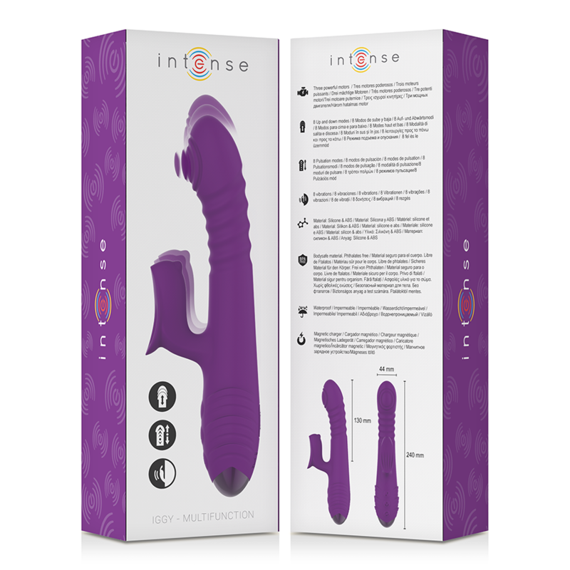 Vibromasseur Va-et-Vient Iggy Up & Down avec Stimulateur Clitoridien Rechargeable - Intense