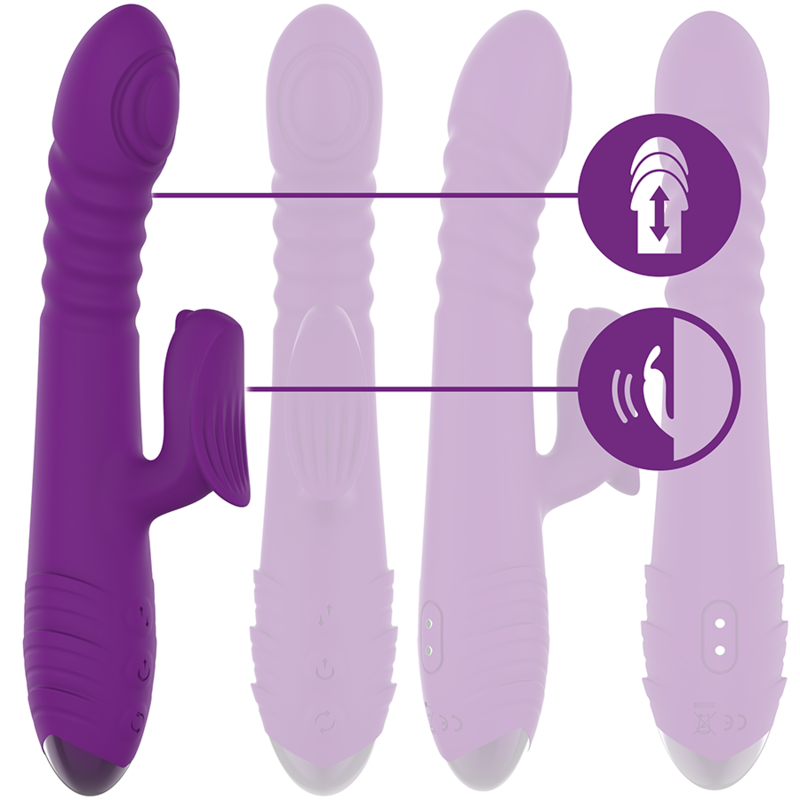 Vibromasseur Va-et-Vient Iggy Up & Down avec Stimulateur Clitoridien Rechargeable - Intense