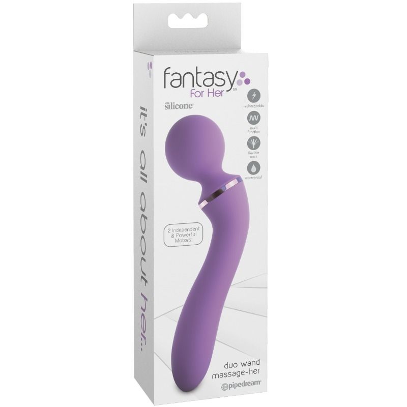 Vibromasseur Wand Double Moteur Duo Wand 10 Modes Rechargeable - Fantasy For Her